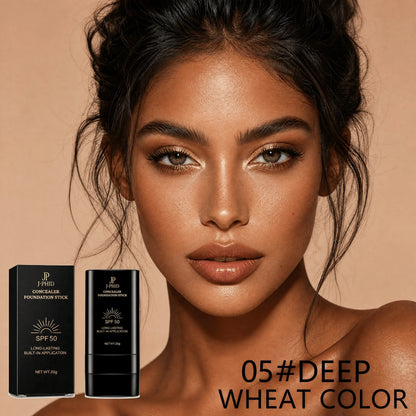 J-PHD® 3-in-1 Full Coverage Foundation Stick – SPF 50 & Built-In Brush