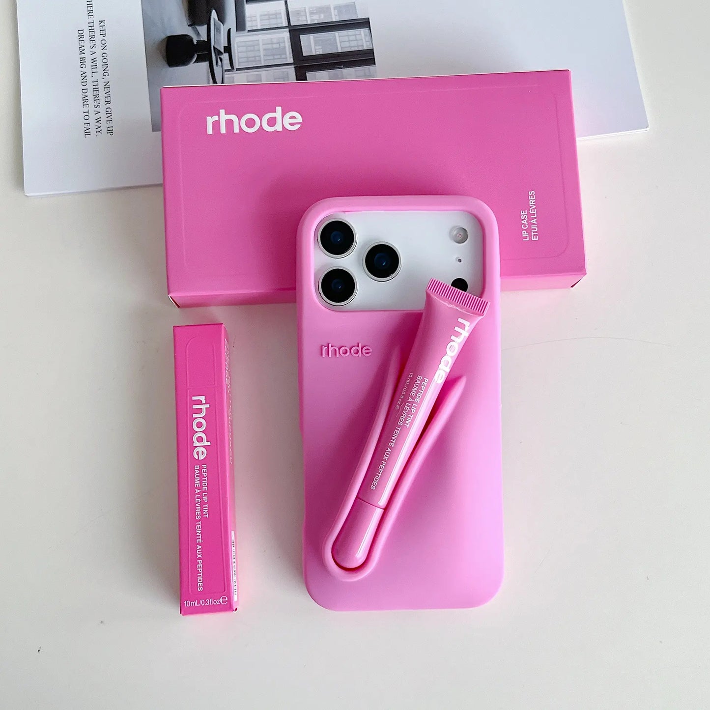 Rhode® 2-in-1 Soft Silicone Lip Peptide Phone Case for iPhone