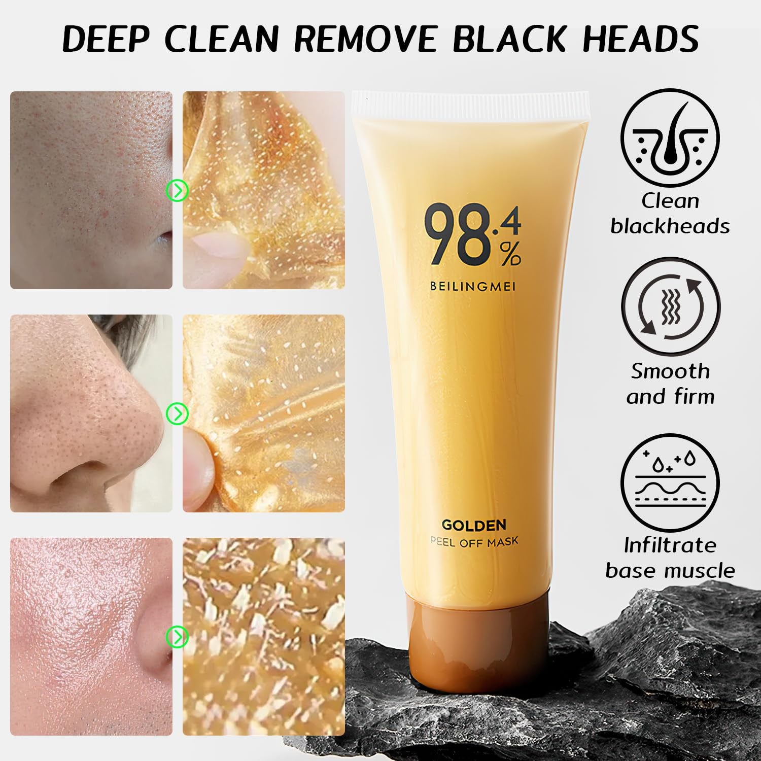 24K Gold Foil Anti-Aging Peel-Off Mask (2-Pack)