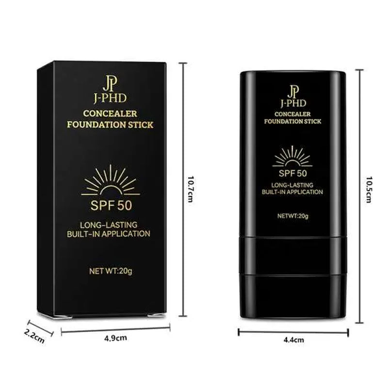 J-PHD® 3-in-1 Full Coverage Foundation Stick – SPF 50 & Built-In Brush