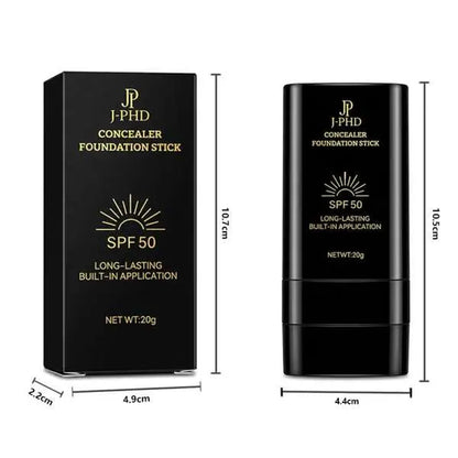 J-PHD® 3-in-1 Full Coverage Foundation Stick – SPF 50 & Built-In Brush