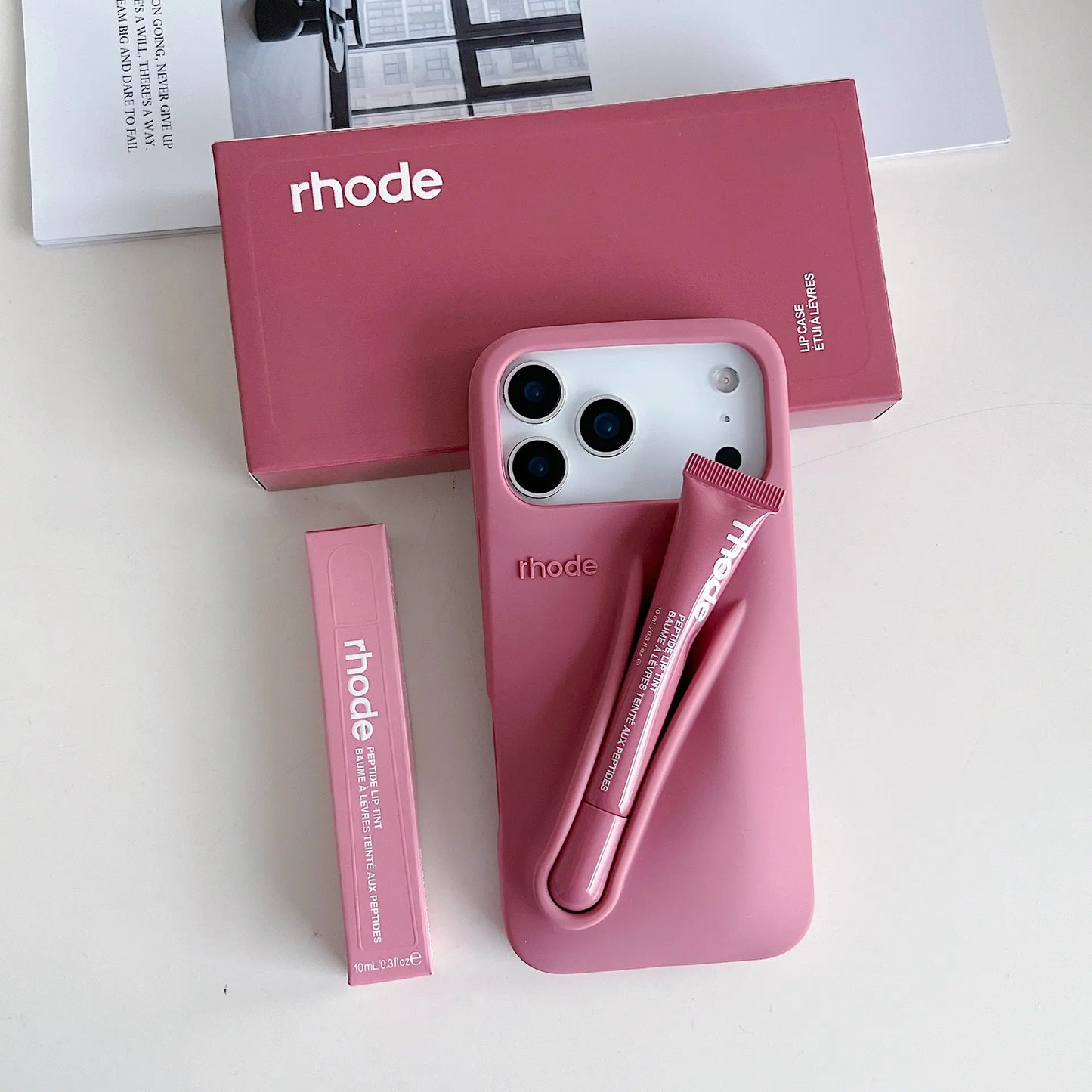 Rhode® 2-in-1 Soft Silicone Lip Peptide Phone Case for iPhone
