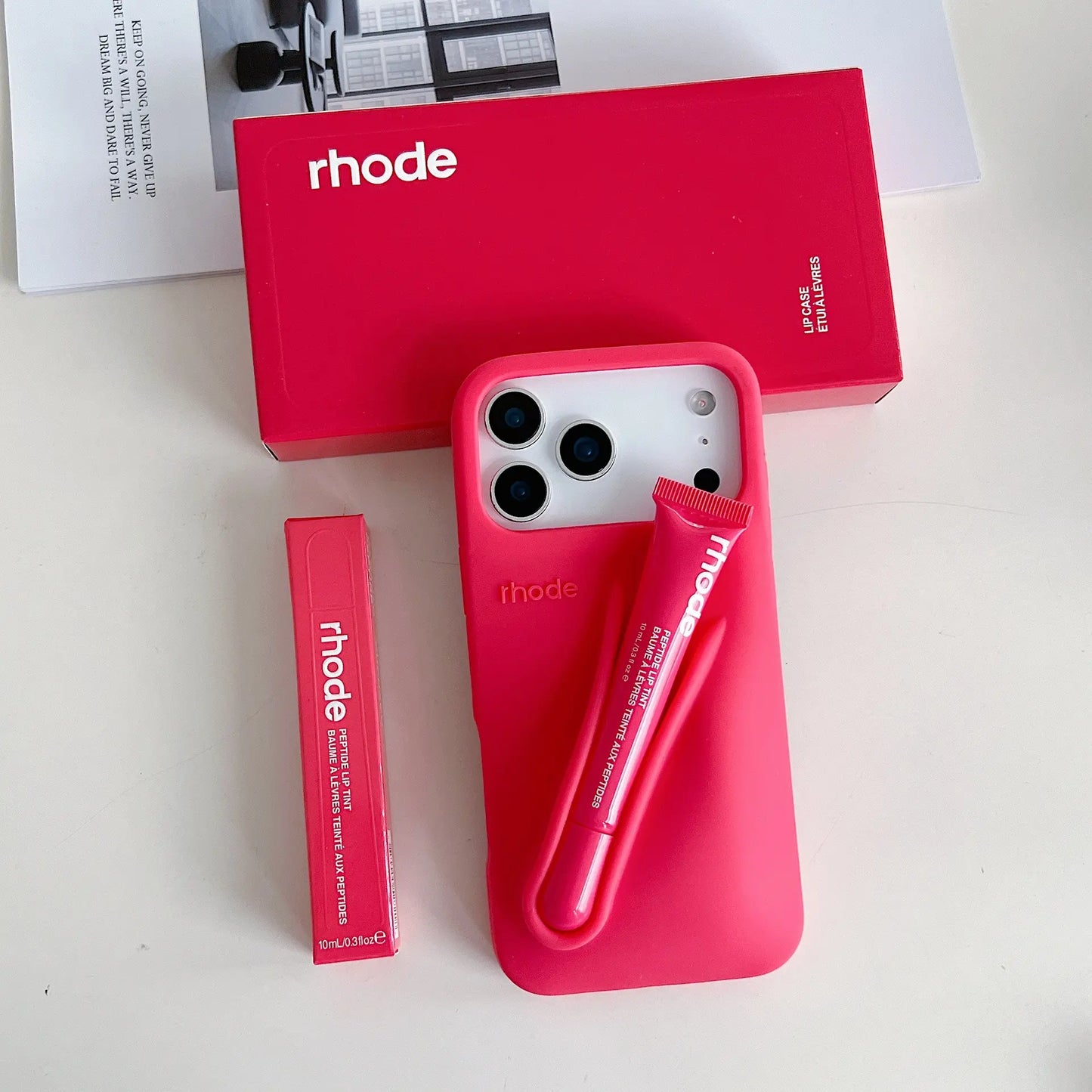 Rhode® 2-in-1 Soft Silicone Lip Peptide Phone Case for iPhone
