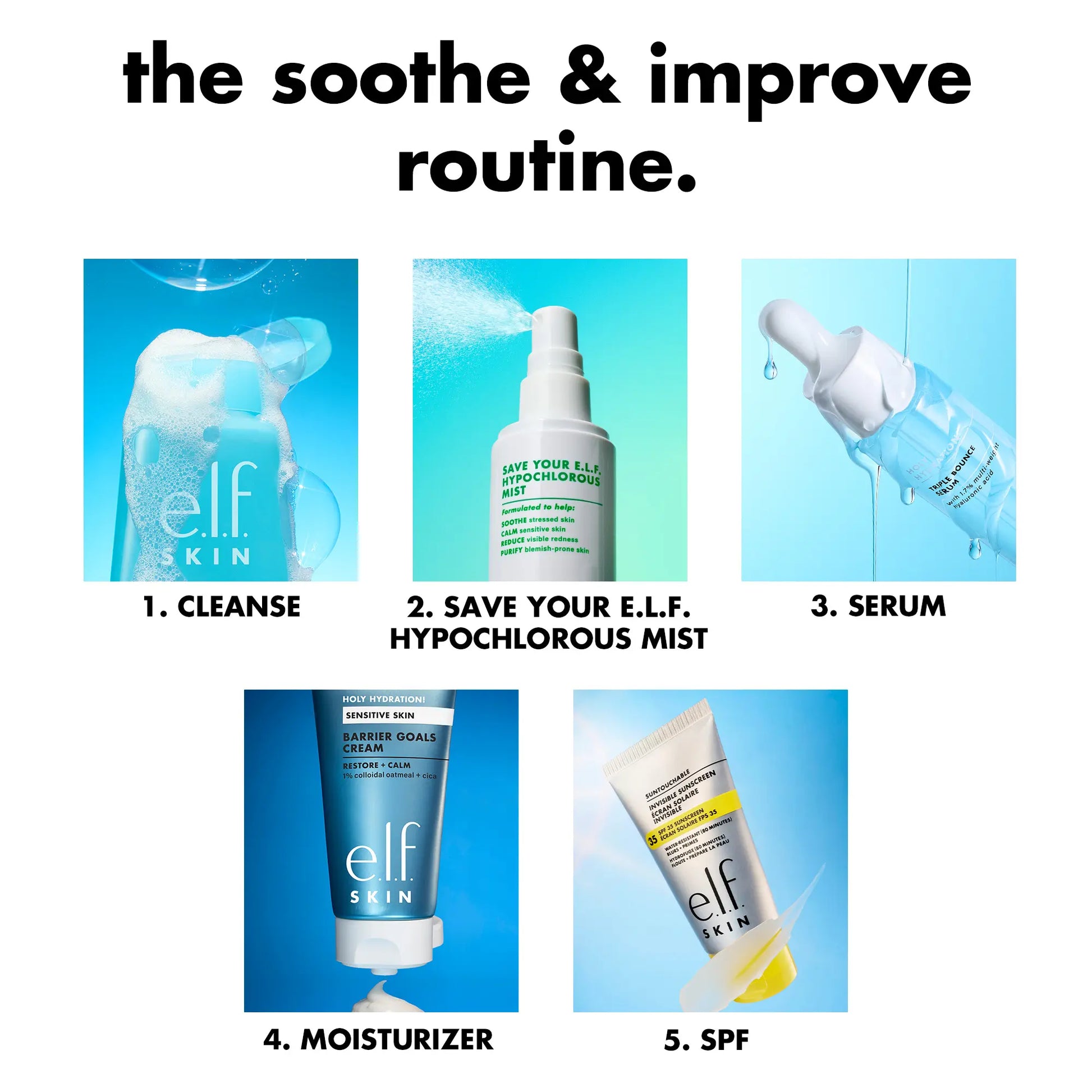 e.l.f.® Soothing Hypochlorous Acid Facial Mist – Purifying & Anti-Redness Spray
