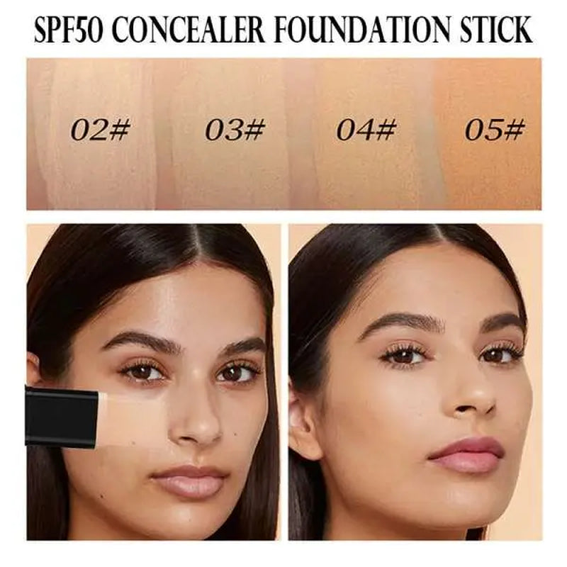 J-PHD® 3-in-1 Full Coverage Foundation Stick – SPF 50 & Built-In Brush