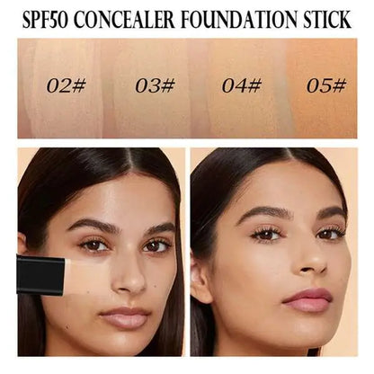 J-PHD® 3-in-1 Full Coverage Foundation Stick – SPF 50 & Built-In Brush