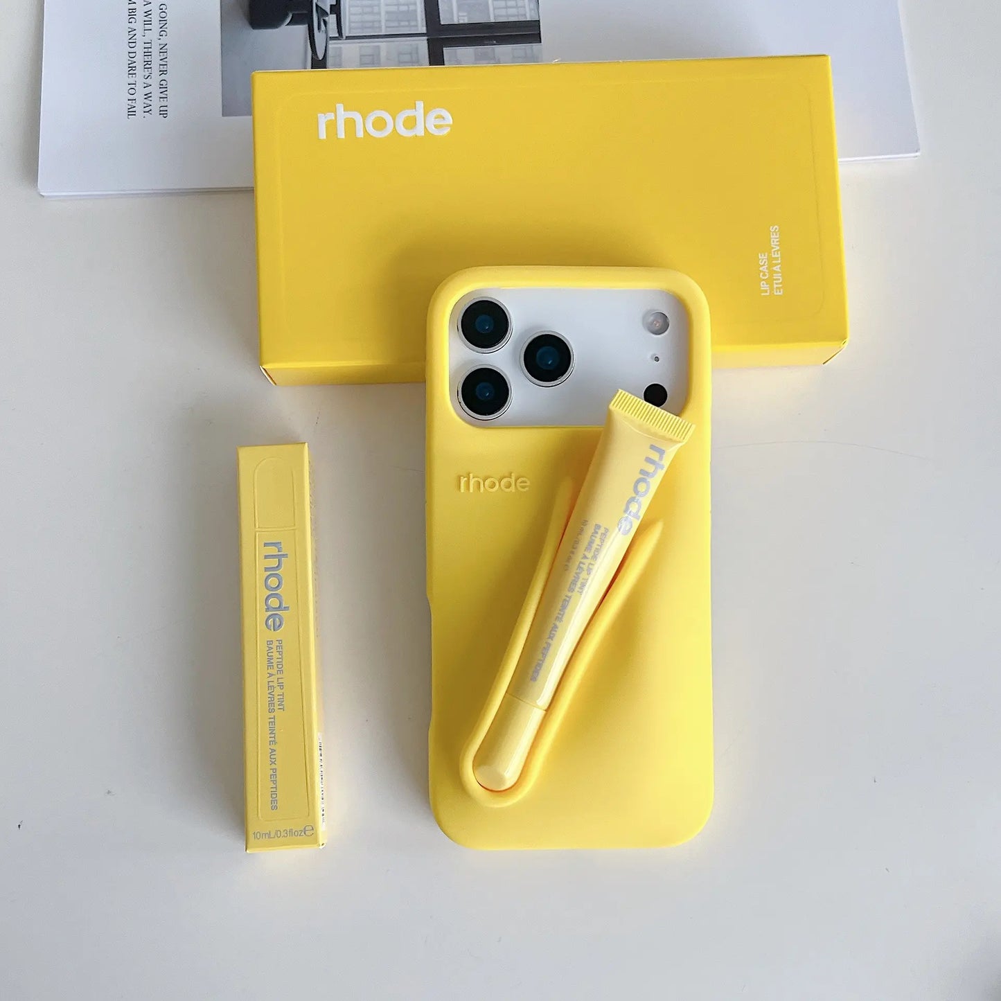 Rhode® 2-in-1 Soft Silicone Lip Peptide Phone Case for iPhone