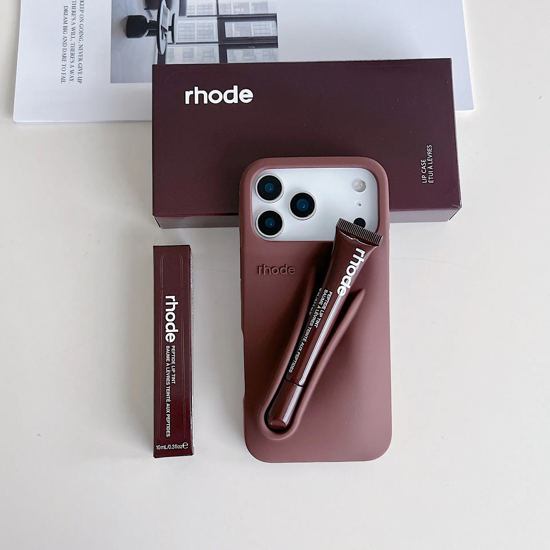 Rhode® 2-in-1 Soft Silicone Lip Peptide Phone Case for iPhone