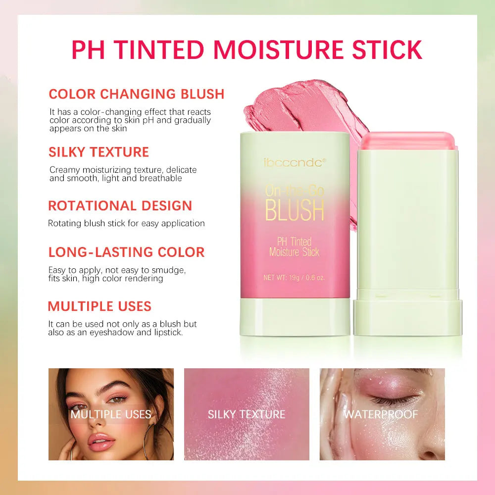 ibcccndc® 3-in-1 pH Temperature Color-Changing Blush & Lip Stick