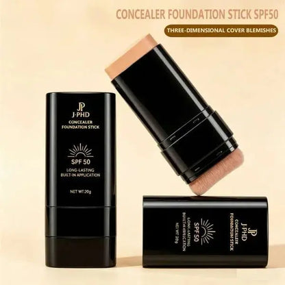 J-PHD® 3-in-1 Full Coverage Foundation Stick – SPF 50 & Built-In Brush