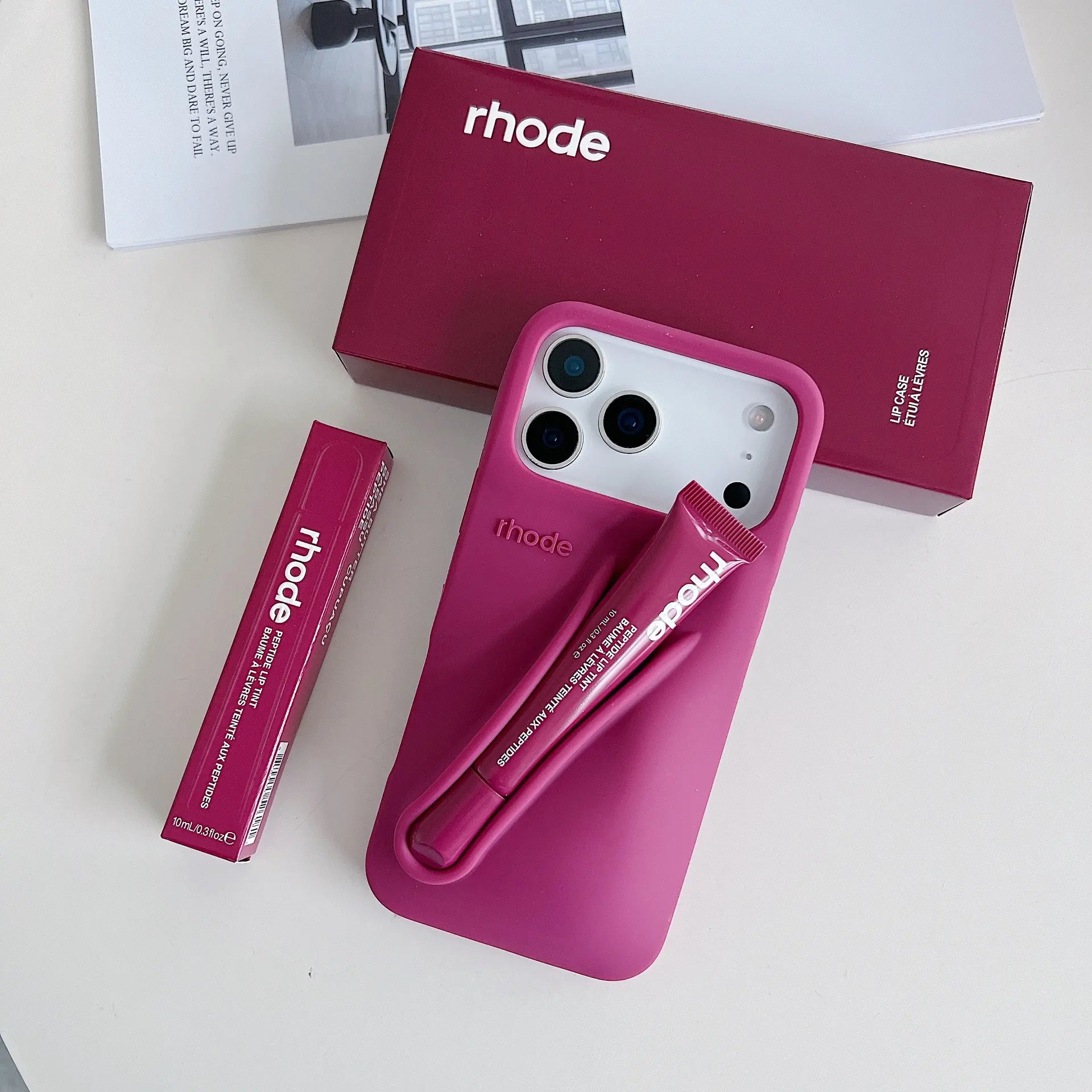 Rhode® 2-in-1 Soft Silicone Lip Peptide Phone Case for iPhone