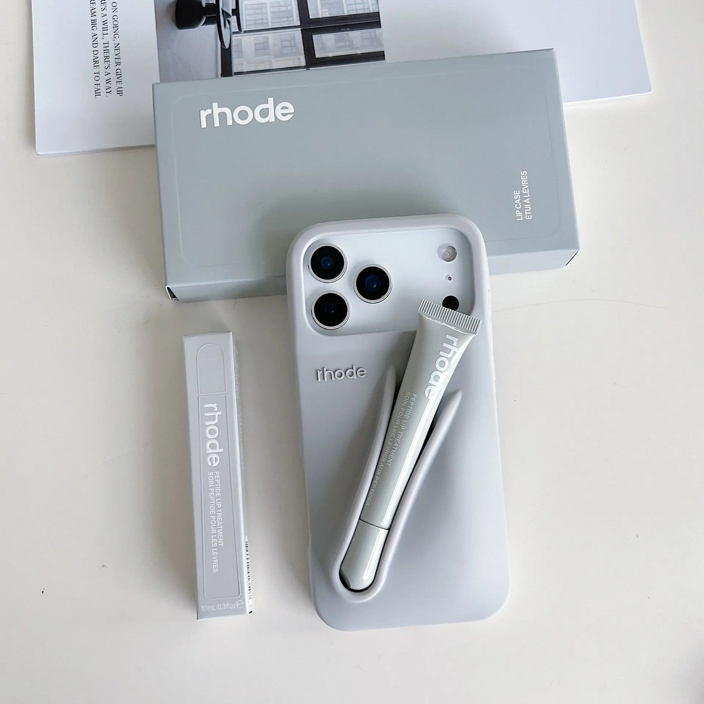 Rhode® 2-in-1 Soft Silicone Lip Peptide Phone Case for iPhone