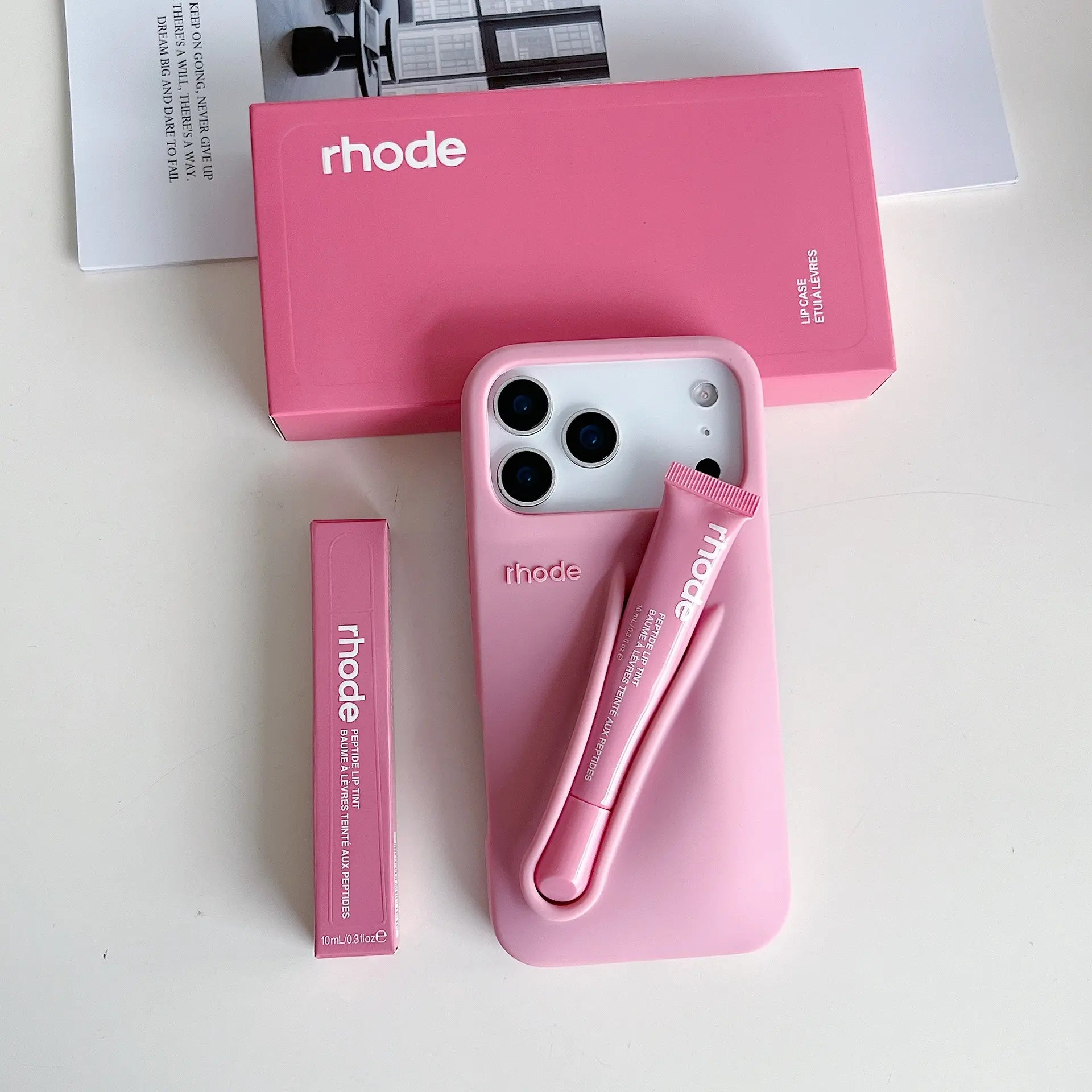 Rhode® 2-in-1 Soft Silicone Lip Peptide Phone Case for iPhone