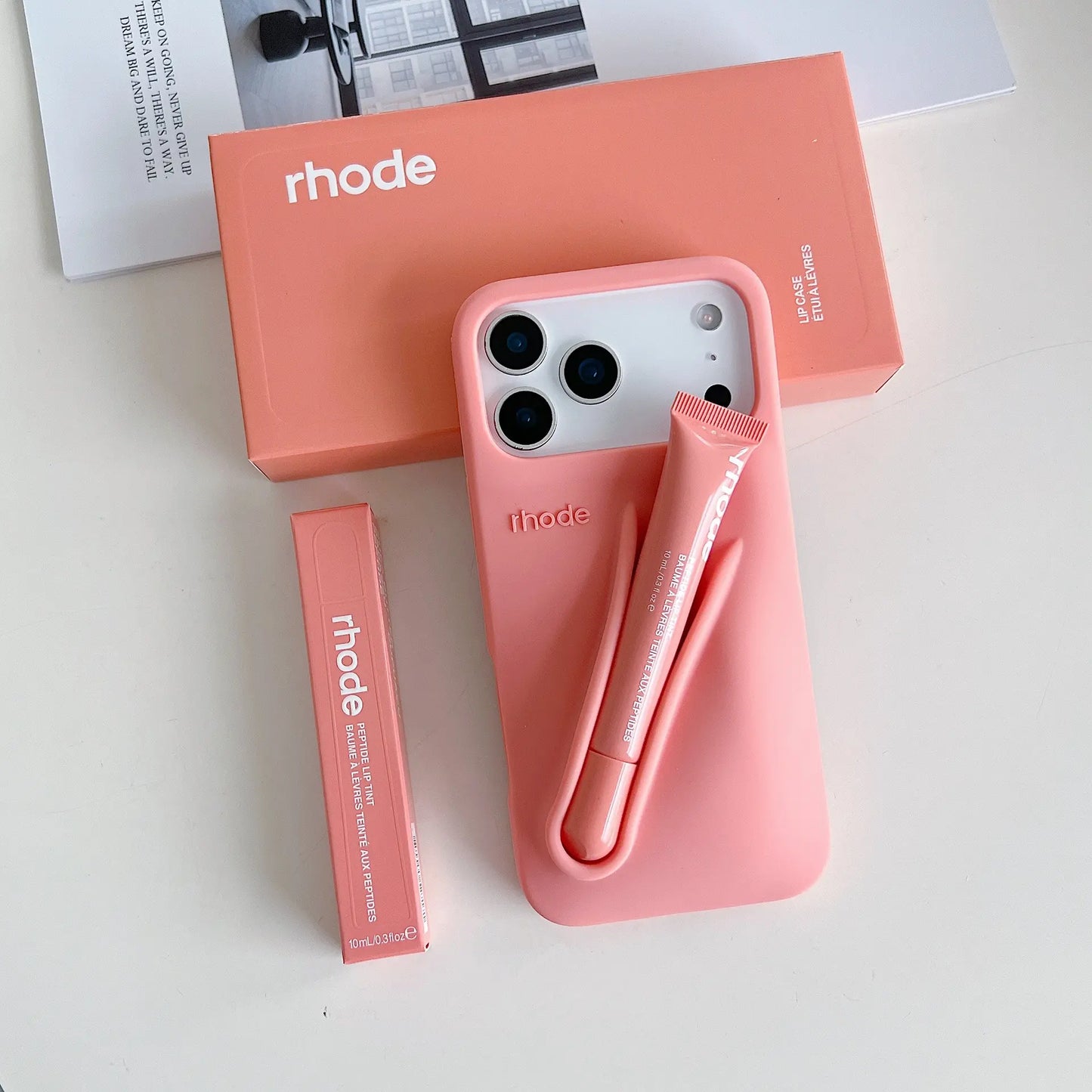 Rhode® 2-in-1 Soft Silicone Lip Peptide Phone Case for iPhone